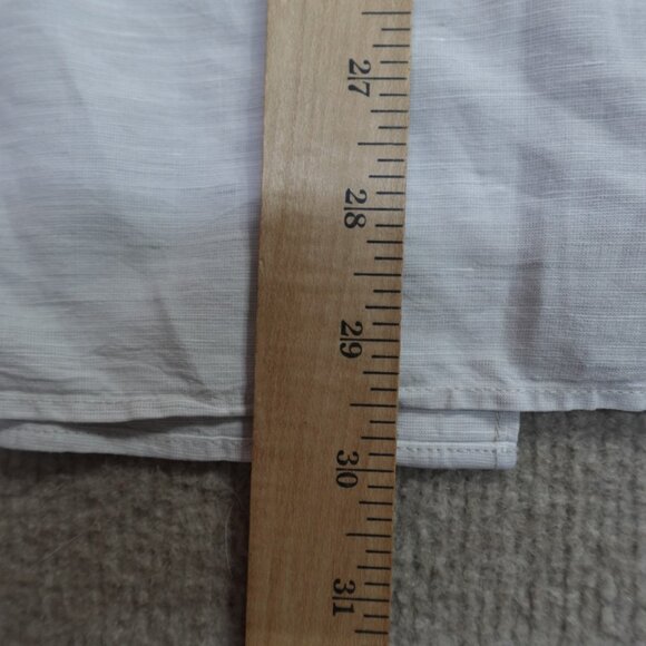 J.Crew Shirt Large Gray Slim Solid Linen Blend Baird McNutt - Picture 9 of 10